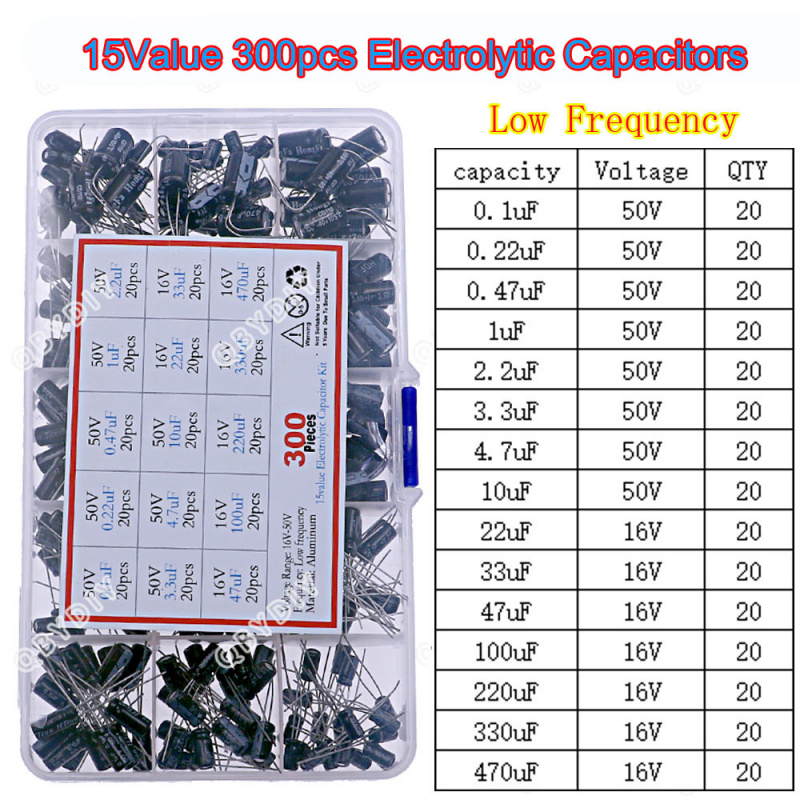 Capacitor Kit Assortment - 전해질 캐패시터 조합 모듬 키트 세트,
