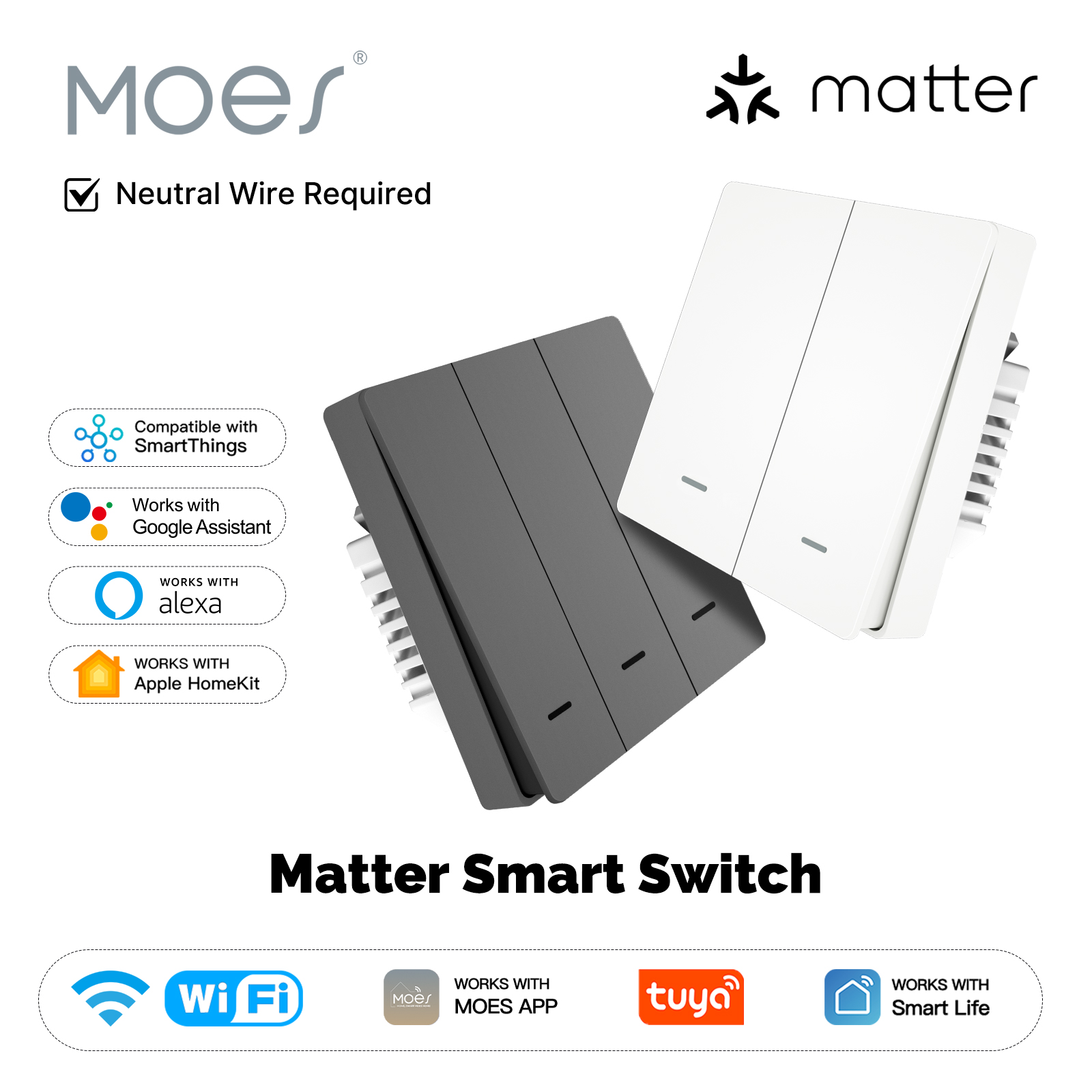 Diy Electronics Button - MOES Matter Tuya WiFi 스마트 라이트
