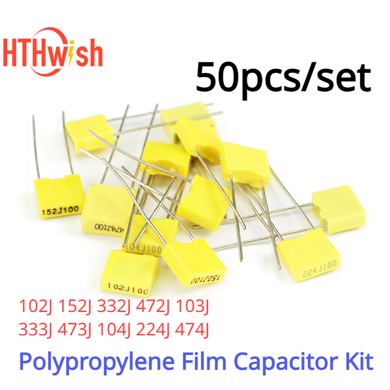 Capacitor Kit Assortment - 50PCS 102J~474J 폴리프로필렌 필름 커패시터 키트