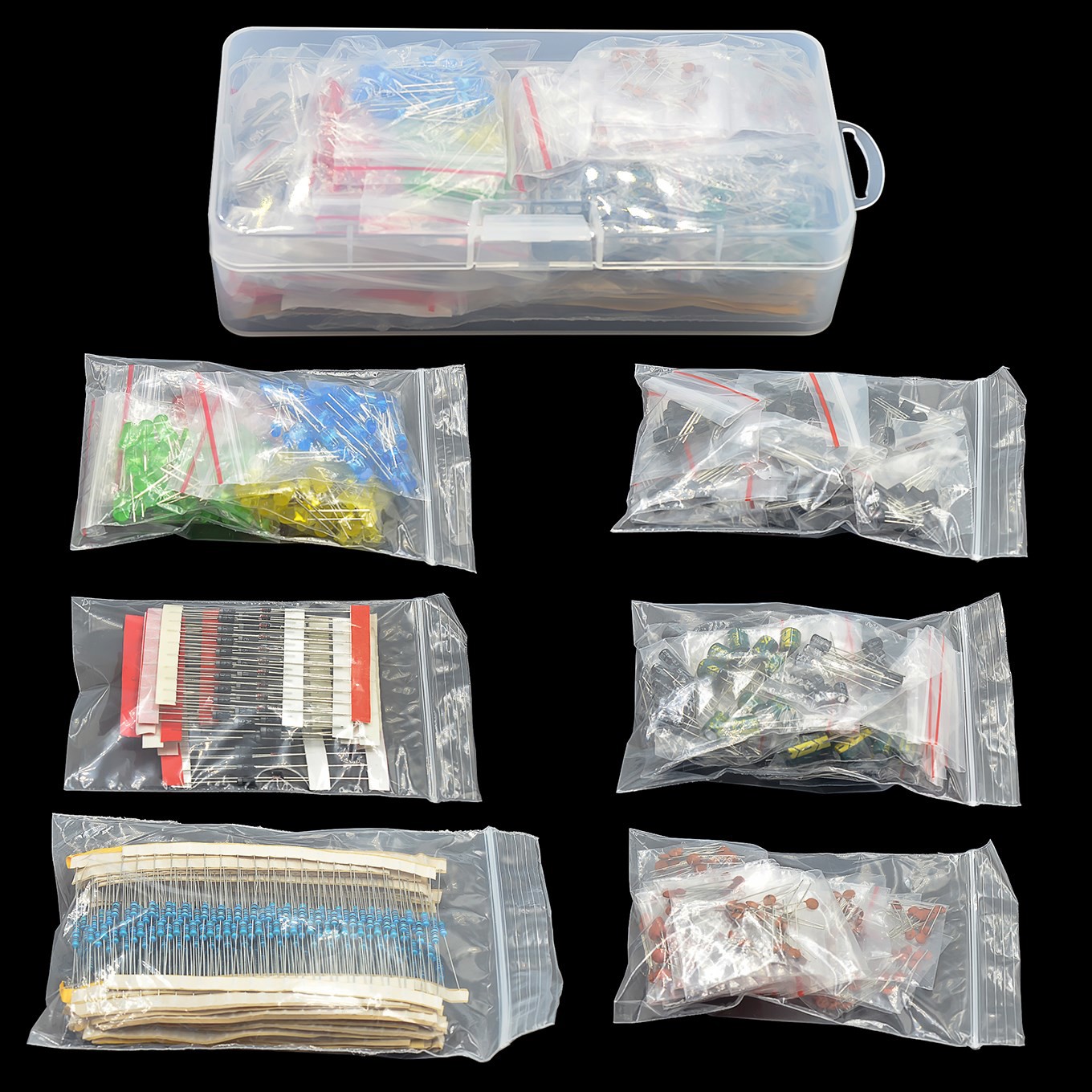 Capacitor Kit Assortment - 전자 부품 키트 금속 필름 저항기