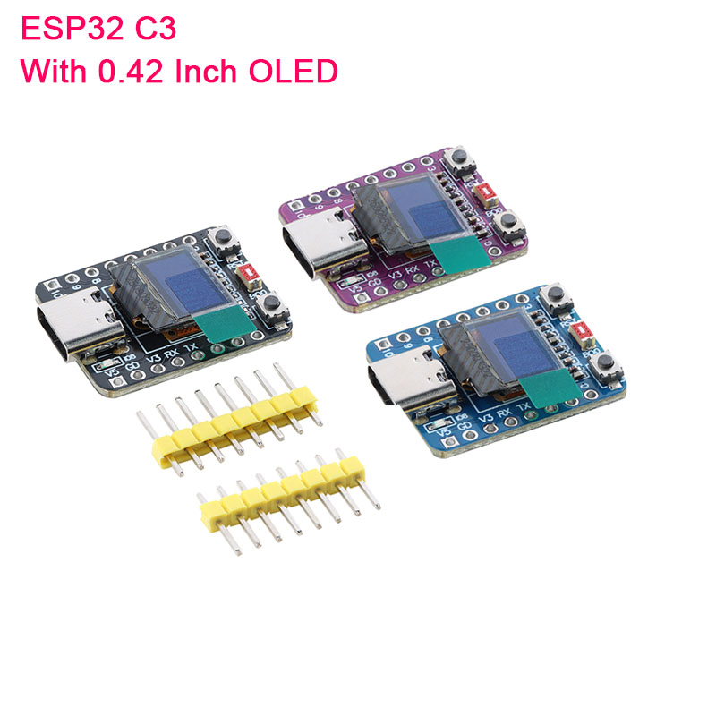 Oled Display Module - ESP32-C3 0.42인치 화면 OLED 백색광 디스플레이