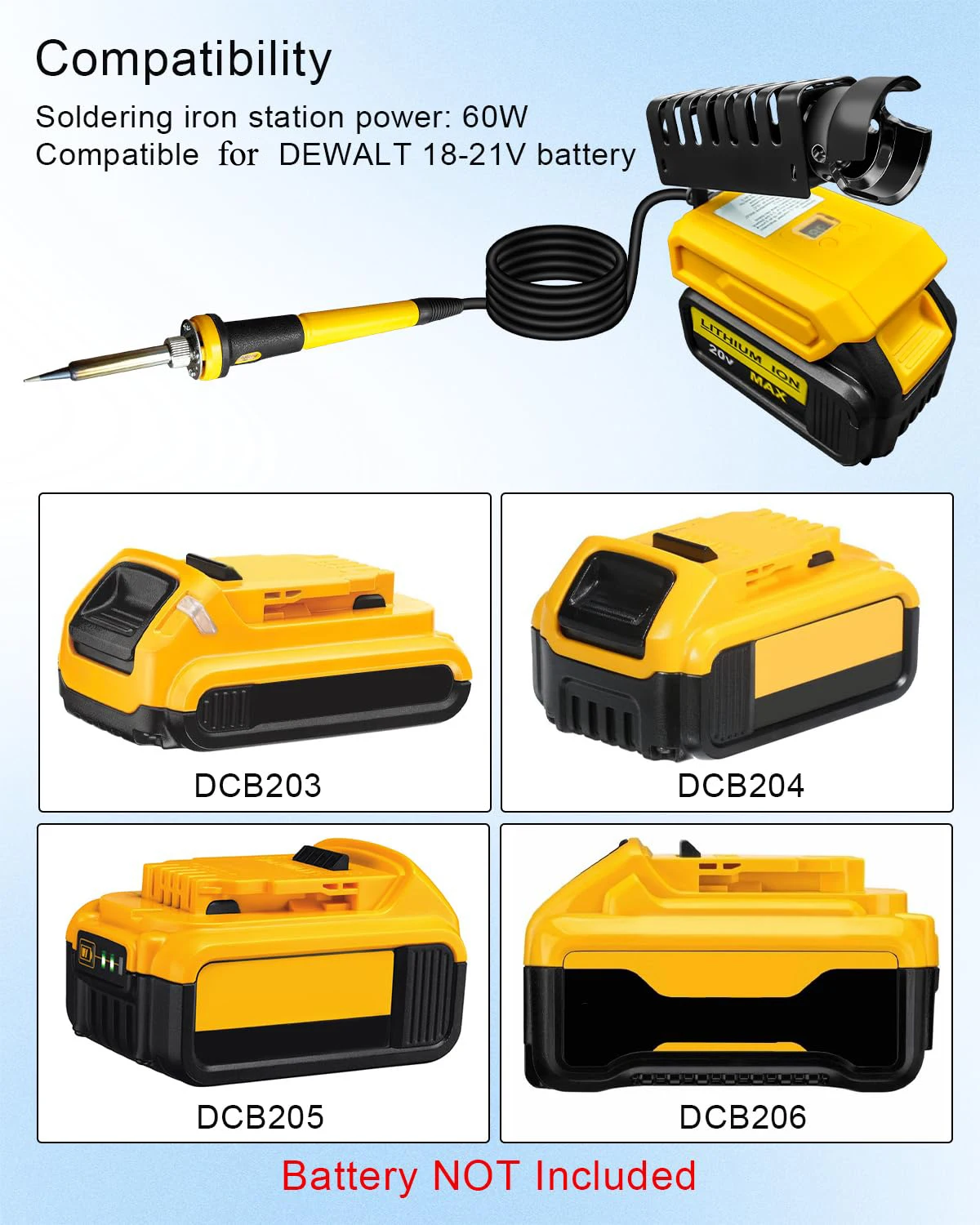 휴대용 납땜인두 키트, 디월트 20V 배터리 호환 60 - Diy Electronics Hobby 리뷰 및 가격