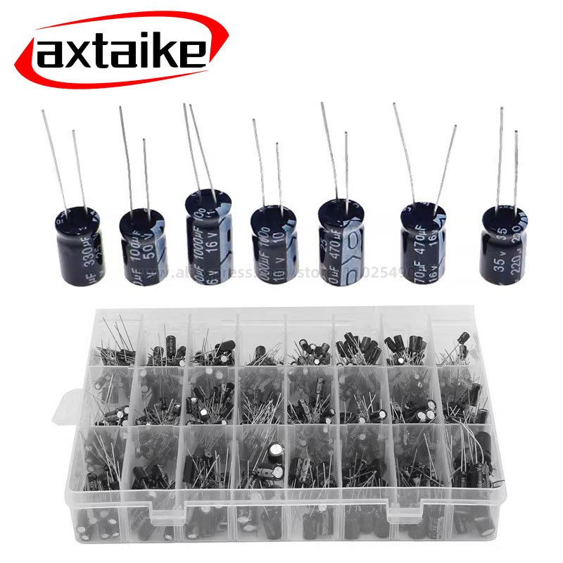 120/200/500pcs 방사형 커패시터 세트 12  - Capacitor Kit Assortment 리뷰 및 가격
