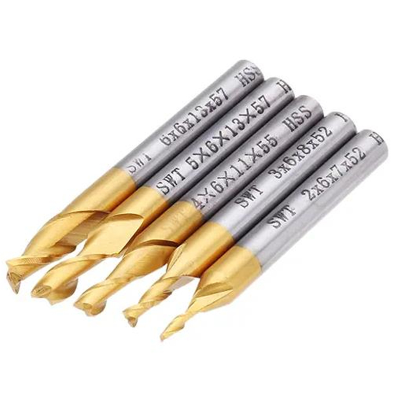 5Pcs 2 플루트 엔드 밀링 커터 HSS 티타늄 코팅 - Diy Cnc Router Electronics 리뷰 및 가격