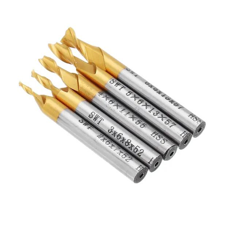 5Pcs 2 플루트 엔드 밀링 커터 HSS 티타늄 코팅 - Diy Cnc Router Electronics 리뷰 및 가격