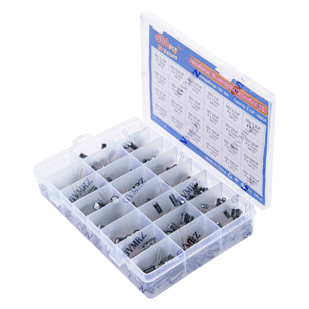 500개/로트 16-50V 믹스 전해 콘덴서 모듬 키트 - Capacitor Kit Assortment 리뷰 및 가격