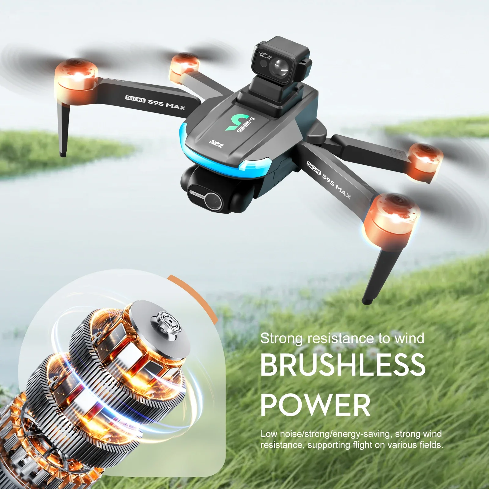 새로운 S9S MAX 미니 드론 4K 2축 PTZ HD - Diy Rc Electronics 리뷰 및 가격