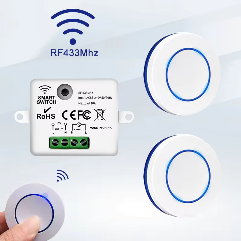 RF 433MHz 무선 리모컨 조명 스위치, 릴레이 리 - Diy Electronics Button 리뷰 및 가격