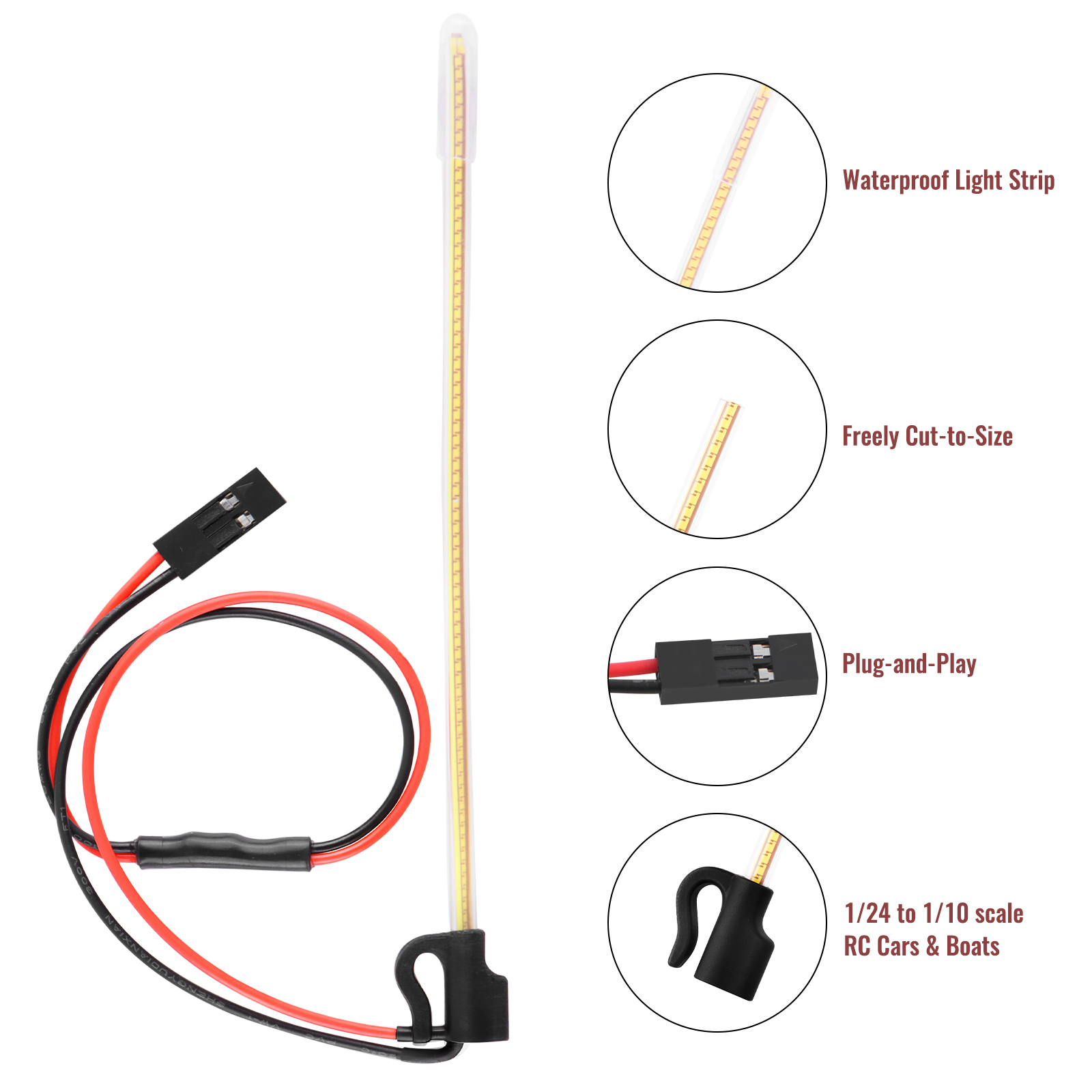 ModRax 2개 LED RC 안테나 조명, 절단 가능 - Diy Rc Electronics 리뷰 및 가격