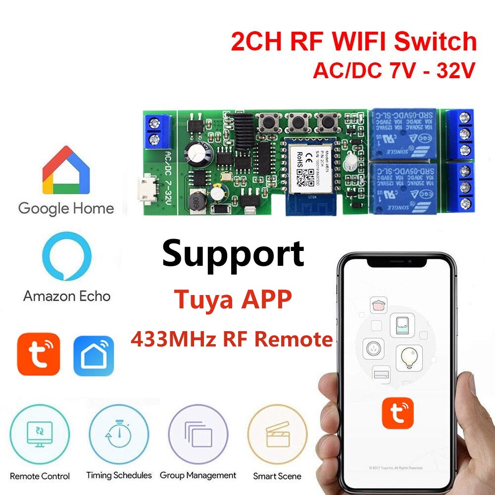 Alexa 스마트 스위치 Tuya 스마트 홈 1CH 2 - Relay Module 5V 리뷰 및 가격