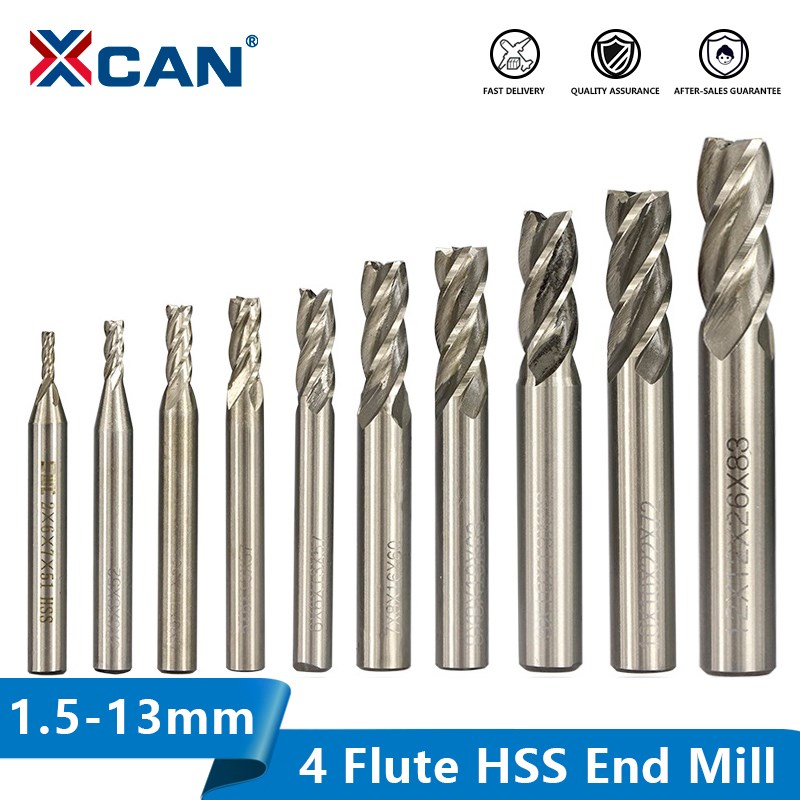 XCAN HSS 밀링 커터 4 플루트 엔드 밀 1.5- - Diy Cnc Router Electronics 리뷰 및 가격