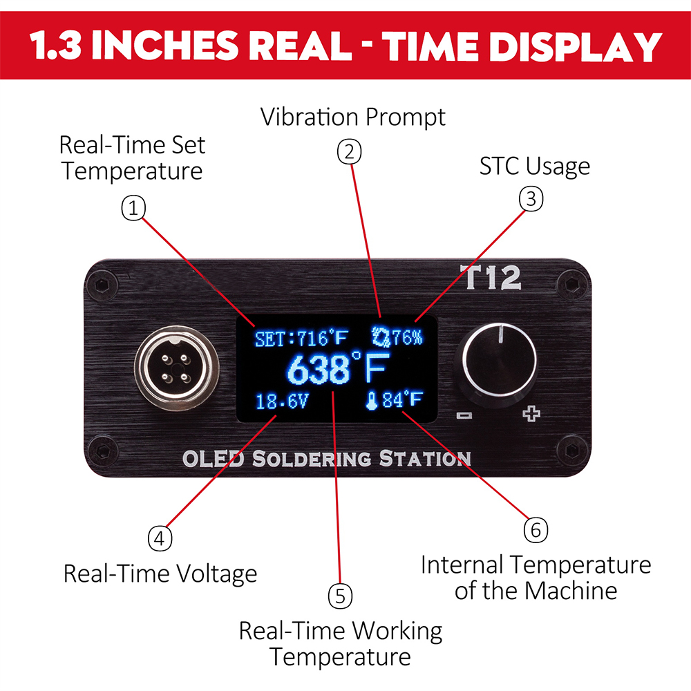 밀워키용 OLED T12 납땜 다리미 스테이션, 조절식 - Diy Electronics Gadget 리뷰 및 가격