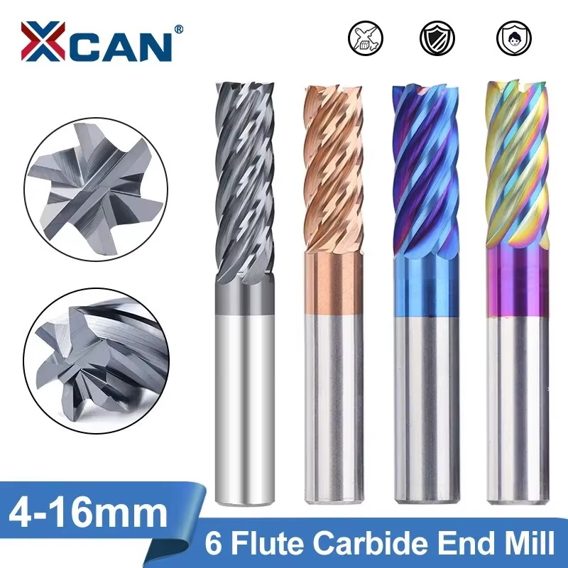 XCAN 4-16mm 6 플루트 밀링 커터 텅스텐 카바 - Diy Cnc Router Electronics 리뷰 및 가격