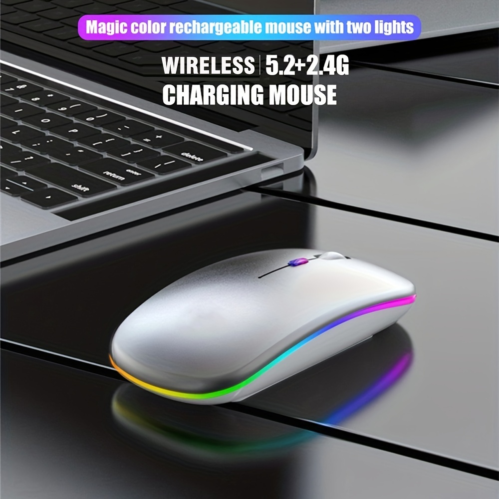 무선 마우스 RGB 충전식 USB 2.4GHz 블루투스 - Diy Mouse Electronics 리뷰 및 가격