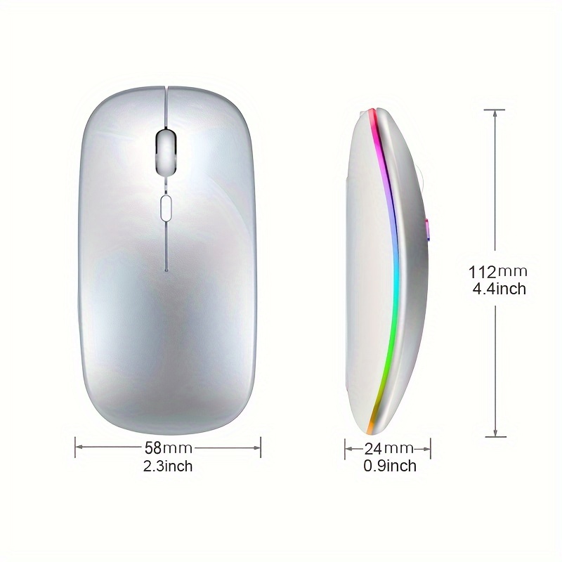 무선 마우스 RGB 충전식 USB 2.4GHz 블루투스 - Diy Mouse Electronics 리뷰 및 가격