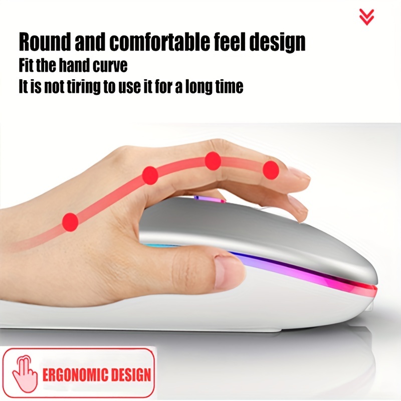 무선 마우스 RGB 충전식 USB 2.4GHz 블루투스 - Diy Mouse Electronics 리뷰 및 가격