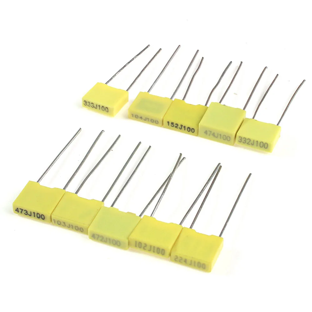 50PCS 102J~474J 폴리프로필렌 필름 커패시터 - Capacitor Kit Assortment 리뷰 및 가격