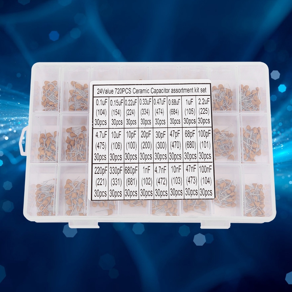 720개 24종 세라믹 커패시터 모듬 키트 0.1uf- - Capacitor Kit Assortment 리뷰 및 가격