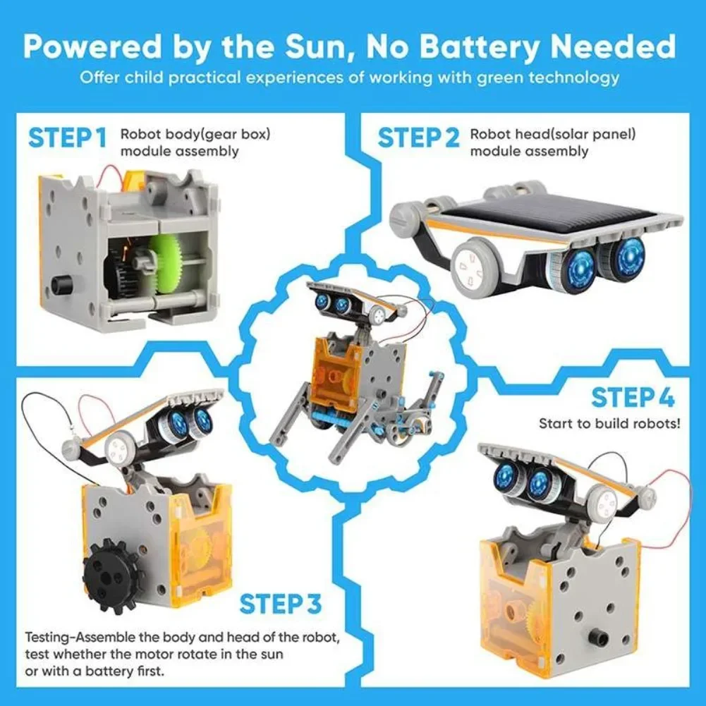 13 in 1 태양열 구동 로봇 과학 키트 DIY 빌딩 - Diy Electronics Gifts 리뷰 및 가격